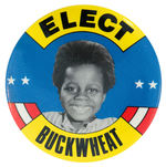 “ELECT BUCKWHEAT” SPOOF 1984 CAMPAIGN BUTTON.