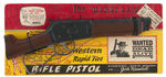MARX "WANTED: DEAD OR ALIVE - THE MARES LAIG" RIFLE PISTOL ON STORE CARD.