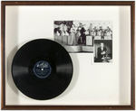 BUDDY RICH SIGNED 78 RPM RECORD FRAMED DISPLAY.