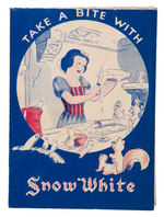 “TAKE A BITE WITH SNOW WHITE” SAMPLE MENU FOLDER.