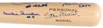 MLB HALL OF FAMERS MULTI-SIGNED BASEBALL BAT.