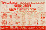 DIETZ GUM "SEAL-CRAFT SEAL" STORE DISPLAY SIGN AND PACK.