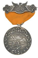 HEARST SPONSORED 1896 TRANS-CONTINENTAL RELAY RACE PARTICIPANT'S AWARD MEDAL.