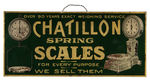 "CHATILLON SPRING SCALES" TIN ADVERTISING SIGN.