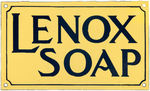 "LENOX SOAP" PORCELAIN ADVERTISING SIGN.