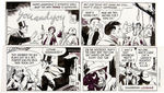 FRED FREDERICKS MANDRAKE THE MAGICIAN LOT OF FIVE ORIGINAL ART DAILY STRIPS.