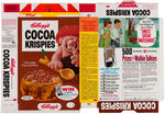KELLOGG'S "COCOA KRISPIES" CEREAL BOX FLAT WITH GE WALKIE TALKIE CONTEST OFFER.