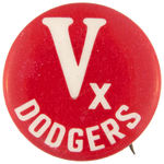 DODGERS VICTORY THEME PAIR OF ITEMS ONE OF BAKELITE-STYLE PLASTIC.
