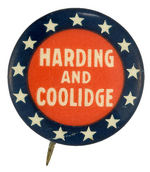 "HARDING AND COOLIDGE" GRAPHIC NAME BUTTON.