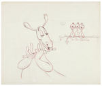 THE RELUCTANT DRAGON PRODUCTION DRAWING.
