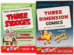 MIGHTY MOUSE AND  THE THREE STOOGES 3-D COMIC BOOK PAIR.