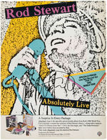ROD STEWART SIGNED MAGAZINE AD FOR "ABSOLUTELY LIVE" ALBUM.