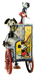 "MICKEY MOUSE" HURDY GURDY CLASSIC WIND-UP TOY BY DISTLER, GERMANY.