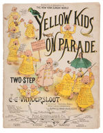 “YELLOW KIDS ON PARADE” 1896 SHEET MUSIC.