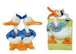 CLASSIC DONALD DUCK BISQUE TOOTHBRUSH HOLDERS.