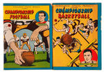 “CHAMPIONSHIP FOOTBALL/BASKETBALL” 1956 PROMO COMIC BOOK PAIR.