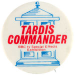 DOCTOR WHO "TARDIS COMMANDER" BUTTON FROM BBC-TV 1973 MUSEUM EXHIBITION.