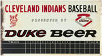 CLEVELAND INDIANS DUKE BEER SCOREBOARD & STROH'S BEER SIGNS.