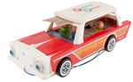 FISHER-PRICE "NIFTY STATION WAGON" BOXED PULL TOY CAR.