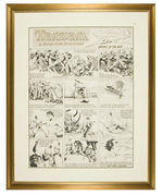 "TARZAN" BURNE HOGARTH FRAMED SUNDAY COMIC PAGE ORIGINAL ART.