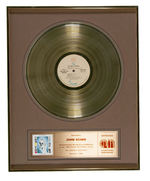 THE ART OF NOISE "IN VISIBLE SILENCE" CANADIAN CRIA GOLD RECORD AWARD DISPLAY.