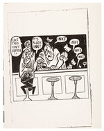 "MAD" COMIC BOOK CREATOR HARVEY KURTZMAN "SILVER LININGS" EARLY ORIGINAL ART.