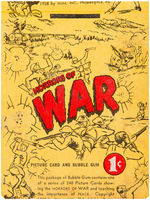 "HORRORS OF WAR" GUM CARD WRAPPER (YELLOW COLOR VARIETY).