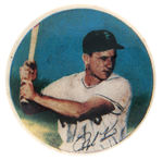 “RALPH KINER” FULL COLOR BUTTON WITH HIS FACSIMILE SIGNATURE AND IN PITTSBURGH UNIFORM.