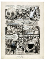 "SAVAGE TALES" #2 GRAY MORROW ORIGINAL COMIC BOOK PAGE ART.