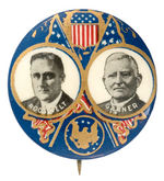"ROOSEVELT/GARNER" OUTSTANDING FDR-HAKE #1 GRAPHIC AND RARE JUGATE BUTTON.