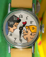 "SNOW WHITE" BOXED WATCH WITH FIGURES.