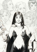 GRAY MORROW "HOW TO DRAW COMIC BOOK HEROES AND VILLAINS" FEMALE STUDIES ORIGINAL ART.