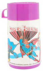 DC COMICS "SUPER FRIENDS" METAL LUNCHBOX WITH THERMOS.