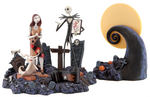 "WDCC THE NIGHTMARE BEFORE CHRISTMAS" FIRST ISSUE FIGURINES WITH RARE RETAILER'S DISPLAY BASE.
