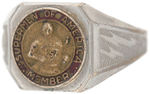 “SUPERMEN OF AMERICA/MEMBER” RARE EARLY CONTEST PRIZE RING WITH SOME RED ACCENT PAINT INTACT.