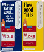 "WINSTON" CIGARETTES ADVERTISING THERMOMETER PAIR.