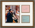 "GONE WITH THE WIND" FRAMED CLARK GABLE & VIVIEN LEIGH AUTOGRAPH DISPLAY.