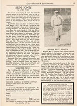 1934 "COLORED BASEBALL & SPORTS MONTHLY" SECOND ISSUE MAGAZINE.