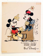 MICKEY AND MINNIE MOUSE EARLY FAN CARD.