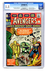AVENGERS #1 SEPTEMBER 1963 CGC 5.5 OFF-WHITE TO WHITE PAGES.