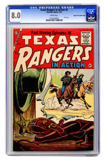 TEXAS RANGER IN ACTION #5 JULY 1956 CGC 8.0 WHITE PAGES MILE HIGH COPY.
