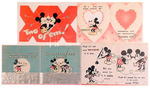 MICKEY MOUSE VALENTINE'S DAY CARDS.