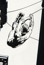 "NIGHTWING" #153 SPLASH PAGE ORIGINAL ART FEATURING BATMAN.