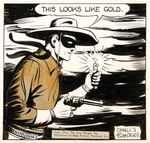 “THE LONE RANGER” ORIGINAL ART FOR SIX 1941 DAILY STRIPS PUBLISHED IN “DELL” COMIC BOOK #1.