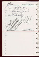 CARL BARKS AND WIFE GARE BARKS “YEARBOOK 1978” 1979 PERSONALLY FILLED OUT LEDGER AND NOTE PAD.