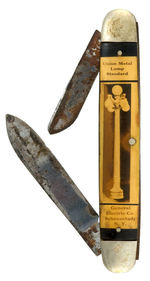 EARLY STREETLIGHT KNIFE INCLUDES NAME OF GENERAL ELECTRIC.