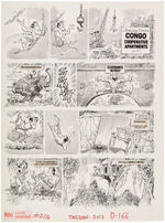 JACK DAVIS "A MAD LOOK AT TARZAN…TODAY" ORIGINAL "MAD" MAGAZINE ART FOR COMPLETE THREE-PAGE STORY.