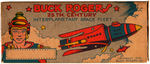 "BUCK ROGERS 25th CENTURY INTERPLANETARY SPACE FLEET" SHIP SET & FRAMED MODEL SHEET.