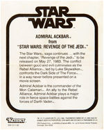 "STAR WARS ADMIRAL ACKBAR & 4-LOM" BOXED MAIL-AWAY ACTION FIGURES.