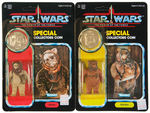 "STAR WARS-THE POWER OF THE FORCE" WAROK & ROMBA EWOK ACTION FIGURES W/COLLECTOR'S COIN.